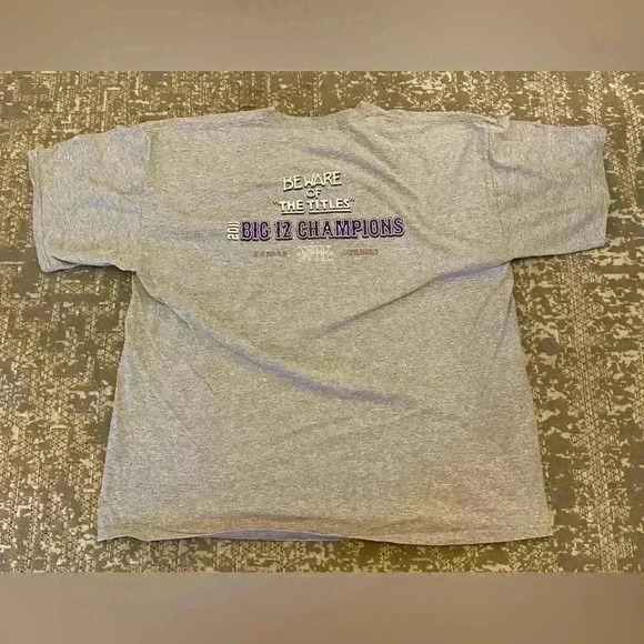 Kansas Jayhawks 2011 Big 12 Champs Short Sleeve size 2XL color Grey - Picture 3 of 4